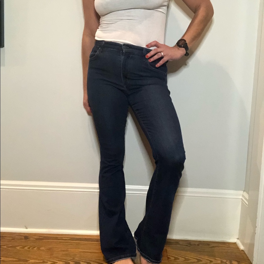 C of H Fleetwood High Rose Flare Dark Wash Jean